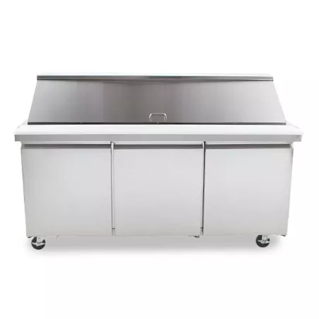 Mesa de Preparacion Refrigerada Mega Top 3 Puertas de Acero Inoxidable 180 Centimetros U-STAR SCLM3-E-HC