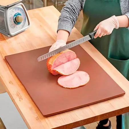 Tabla de Picar de Polietileno Cafe de 15 x 20 x 1/2 Pulgadas MASTER CHEF 1520BR