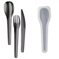 Cuberteria de Acero Inoxidable Negro, Set de 3 Unidades LURCH 00240875