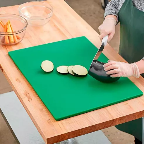 Tabla para Picar de Polietileno de 15 x 20 Pulgadas, Color Verde  MASTER CHEF 1520GR