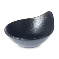 Plato Hoja de Porcelana 8 Centimetros Negro Arenoso ARNI CS2769-J09
