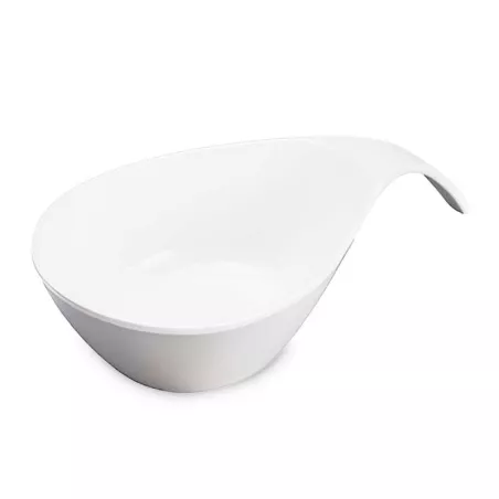 Bowl con Diseno de Gota de Porcelana 8.75 Pulgadas Blanco ARNI CS8073
