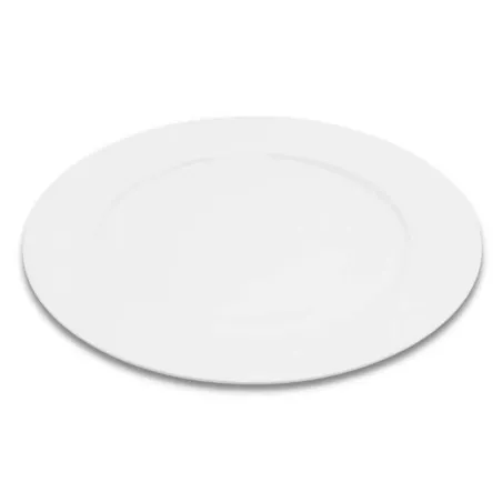 Plato Redondo de Porcelana de Borde Ancho 10.25 Pulgadas Blanco ARNI S4085