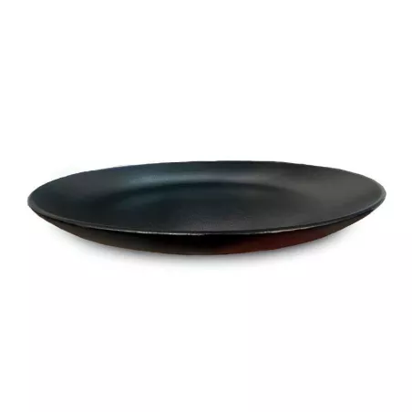 Plato Redondo Coupe de Porcelana 9 Pulgadas Negro Arenoso ARNI CS0024-J09