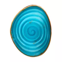 Bowl Triangular Coupe de Porcelana 7.5 Pulgadas Azul ARNI C1412-SC03 2