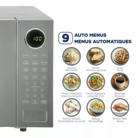 Horno de Microondas de 1.2 Pies Cubicos de 1000W Color Plateado WESTINGHOUSE WKMWW3048