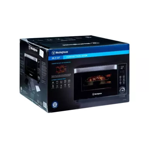 Horno Tostador de Acero Inoxidable para 25 Litros Color Negro WESTINGHOUSE WKTOSMT201