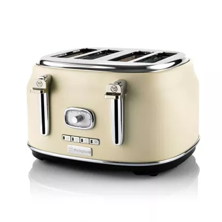Tostador Retro de 4 Rebanadas Color Blanco WESTINGHOUSE WKTT809WH