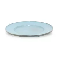 Plato Aveiro de Borde Ancho de Ceramica 8.2 Pulgadas Color Celeste MASTER CHEF AZ35-2