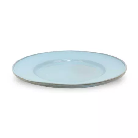 Plato Aveiro de Borde Ancho de Ceramica 8.2 Pulgadas Color Celeste MASTER CHEF AZ35-2