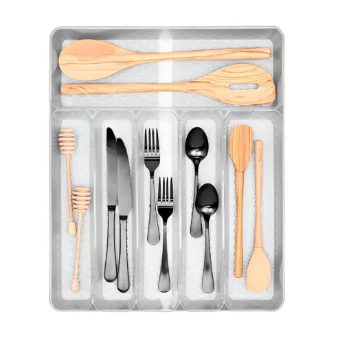 Bandeja para Cubiertos Hexa de 6 Divisores Transparente TOVOLO A26550
