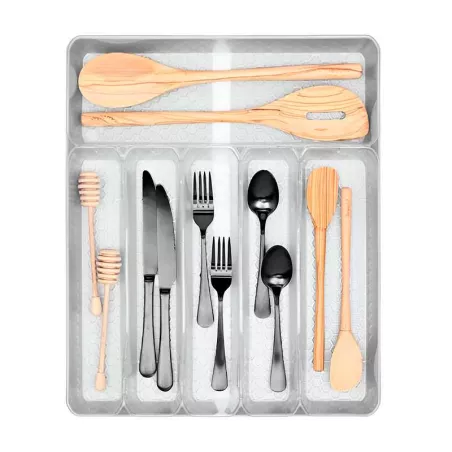 Bandeja para Cubiertos Hexa de 6 Divisores Transparente TOVOLO A26550