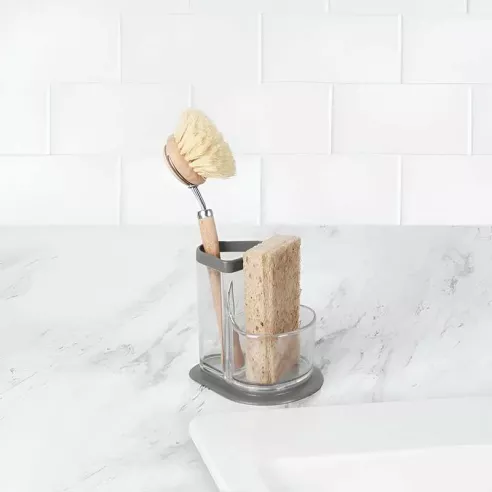 Porta Esponja y Cepillo Triangular Gris Claro TOVOLO A24712