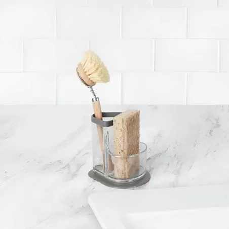 Porta Esponja y Cepillo Triangular Gris Claro TOVOLO A24712