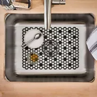 Tapete para Fregadero Grande con Hexagonos Transparente con Gris TOVOLO A33112 2