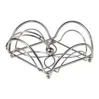 Porta Servilletas de Acero Inoxidable Flor con Peso Gris Carbon TOVOLO 97970