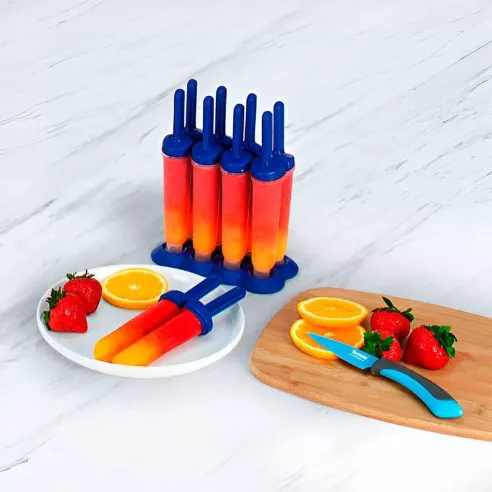 Moldes para Helado Gemelos Azul, Set de 4 Unidades TOVOLO 81-3002