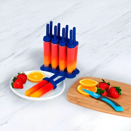 Moldes para Helado Gemelos Azul, Set de 4 Unidades TOVOLO 81-3002