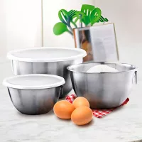 Bowl para Mezclar de Acero Inoxidable, Set 3 Unidades TOVOLO 81-1947C 2
