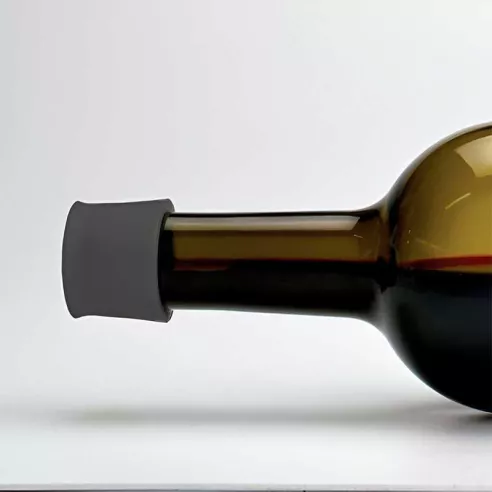 Tapas de Silicon para Vino Gris Carbon, Set de 2 Unidades TOVOLO 81-7918