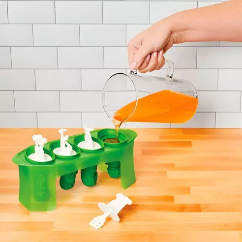 Moldes para Helados de Zombie Verde Lima, Set 4 Unidades TOVOLO 81-18174