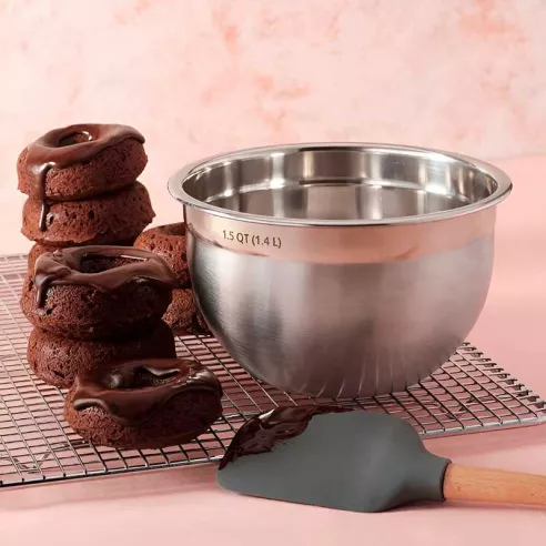 Espatula Flex-Core de Silicon Gris Carbon con Mango de Madera TOVOLO 81-15647C