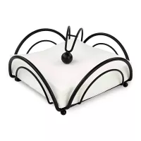 Porta Servilletas de Acero Inoxidable de Flor Plana Negra TOVOLO 97910