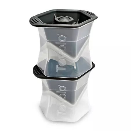 Moldes para Hielo en Cubo Colosal Gris Carbon, Set de 2 Unidades TOVOLO 81-2586