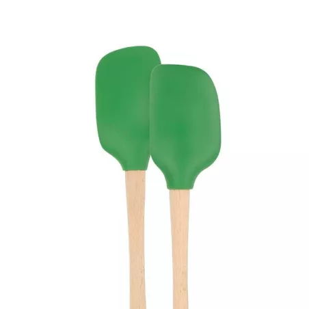 Espatula Mini Flex-Core de Silicon Verde con Mango de Madera TOVOLO 60149-500
