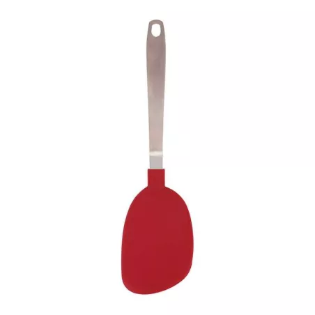 Volteador Flexible de Nylon Rojo con Mango de Acero Inoxidable TOVOLO 23022-400