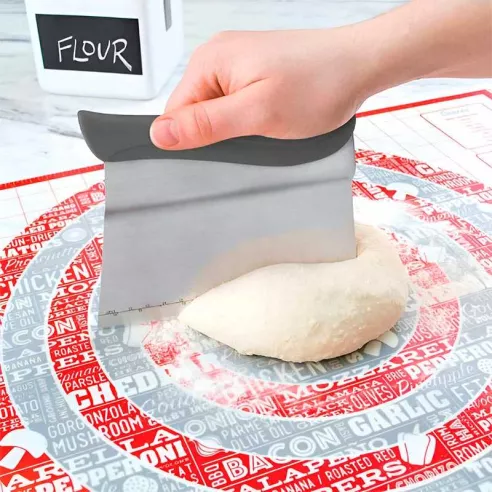 Raspador de Banco de Acero Inoxidable Gris Carbon TOVOLO 41006-200