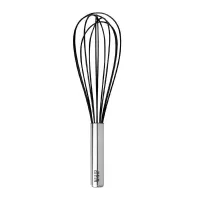 Batidor Globo de Acero Inoxidable y Silicon Negro 11 Pulgadas TOVOLO 1000512