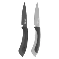 Cuchillo para Pelar con Mango Comfort Grip, Set de 2 Unidades Carbon Gris TOVOLO 14018-999