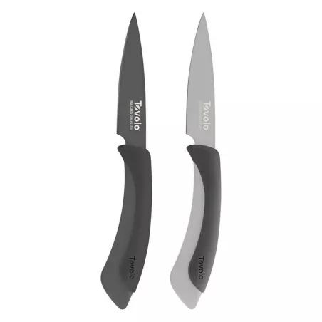 Cuchillo para Pelar con Mango Comfort Grip, Set de 2 Unidades Carbon Gris TOVOLO 14018-999