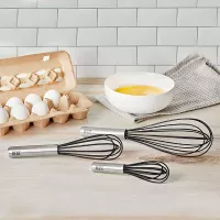 Batidor Globo de Acero Inoxidable y Silicon Negro 11 Pulgadas TOVOLO 1000512 2