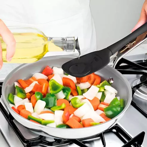 Espatula Cuchara Flex-Core de Silicon Negro TOVOLO 1000240