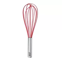 Batidor Globo de Silicon Rojo con Puno de Acero Inoxidable 11 Pulgadas TOVOLO 1000514