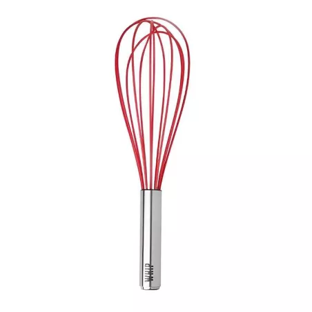 Batidor Globo de Silicon Rojo con Puno de Acero Inoxidable 11 Pulgadas TOVOLO 1000514