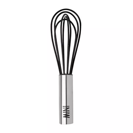 Batidor Globo Mini de Silicon Negro con Puno de Acero Inoxidable 6 Pulgadas TOVOLO 1000518