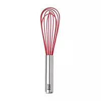 Batidor Globo de Silicon Rojo con Puno de Acero Inoxidable 9 Pulgadas TOVOLO 1000517