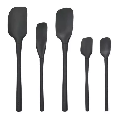 Espatulas Flex- Core de Silicon Negro, Set de 5 Unidades TOVOLO 1000255