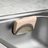 Porta Esponja con Succion de Silicon Gris Claro TOVOLO 07712CDU 2