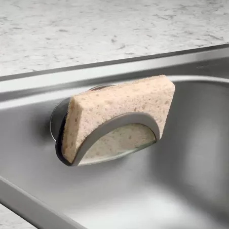 Porta Esponja con Succion de Silicon Gris Claro TOVOLO 07712CDU