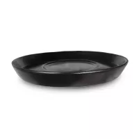 Plato Taza Leave de Porcelana 15 Centimetros Negro Mate ARNI C0982-25