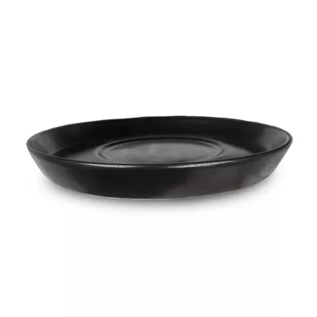 Plato Taza Leave de Porcelana 15 Centimetros Negro Mate ARNI C0982-25