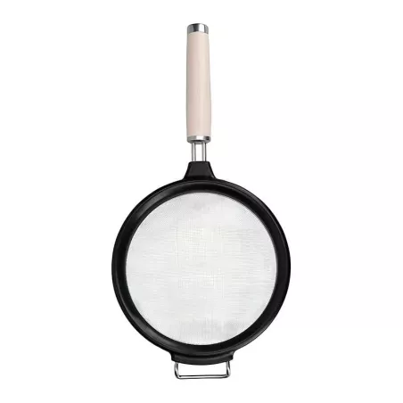Colador de Malla de Acero Inoxidable con Puno Color Crema de 7 Pulgadas KITCHEN AID KAG161OHACE