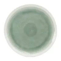 Plato Redondo de Ceramica 27.7 Centimetros Verde BELLARTE LDX-P00541 2