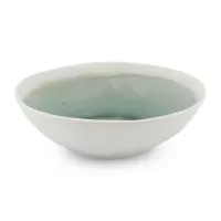 Bowl Redondo de Ceramica 20 x 6.5 Centimetros Verde Claro BELLARTE LDX-W00391