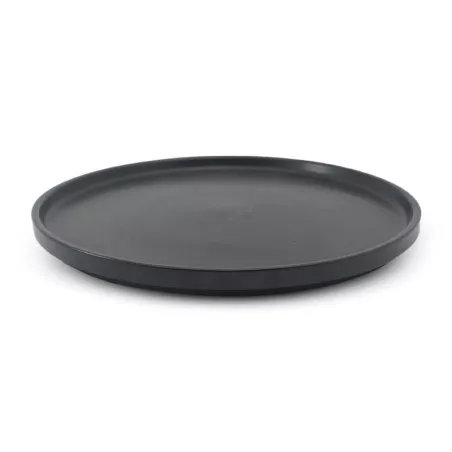 Plato Redondo de Ceramica 20 x 1.5 Centimetros Negro BELLARTE LDX-P00325