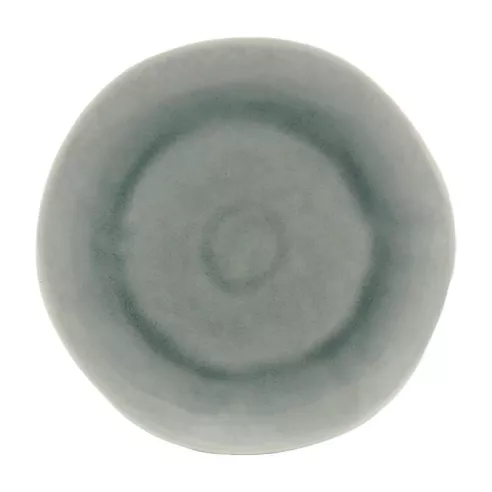 Plato Redondo de Ceramica 22 Centimetros Gris Claro BELLARTE LDX-P00124